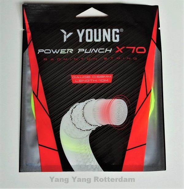 Young X70 yellow badminton string